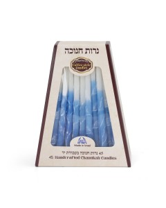 Blue and White Wax Hanukkah Candles Fêtes Juives