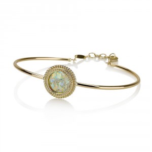 Bracelet in 18K Yellow Gold with Roman Glass by Ben Jewelry Default Category