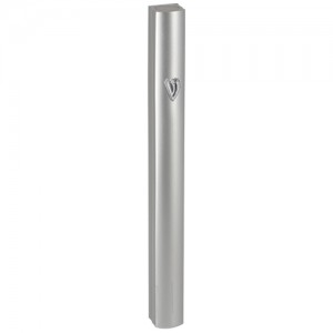 Matte Mezuzah with Small Hebrew Letter Shin and Smooth Surfaces Mezouzot
