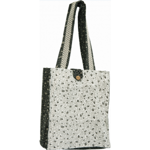 Black and White Thick Pomegranate Book Bag by Yair Emanuel Artistes & Marques