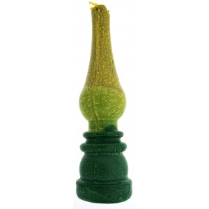 Safed Candles Lamp Havdalah Candle with Yellow and Green