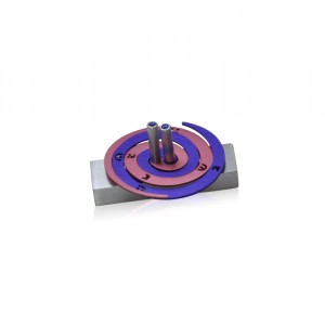 Pink and Purple Double Spiral Hanukkah Dreidel by Adi Sidler Artistes & Marques
