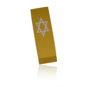 Gold Star of David Car Mezuzah by Adi Sidler Collection d'Etoiles de David