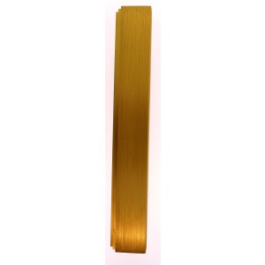 Gold Anodized Aluminum Mezuzah with Three Stair Design by Adi Sidler Mezouzot