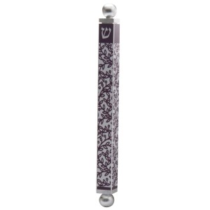 Dorit Judaica Mezuzah Case With Leaves Design and Shin Artistes & Marques