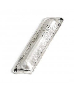 Silver Mezuzah with Divine Name of G-d in Hebrew and Smooth Surfaces Mezouzot
