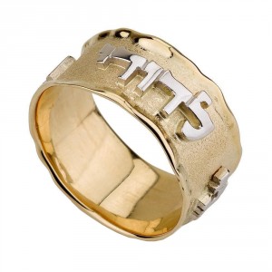 Ani L'Dodi Ring in 14k Two-Tone Gold Israeli Jewelry Designers