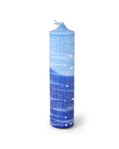 Extra Large Havdalah Pillar Candle - Blue Ensembles de Havdala