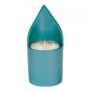 Turquoise Memorial Candle Holder by Yair Emanuel Chandeliers & Bougies

