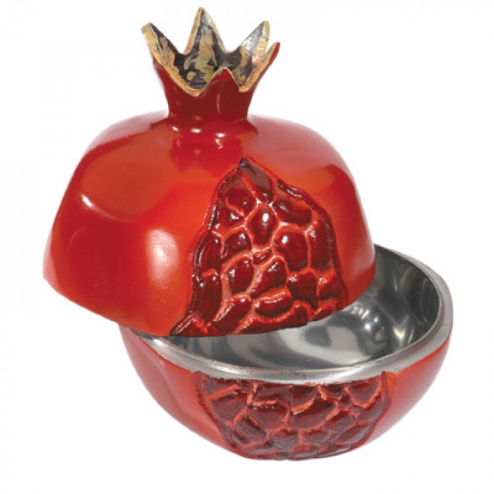 Yair Emanuel Honey Pot - Large Red Aluminum Pomegranate