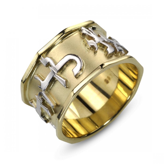 Classic Ani L’Dodi Ring in 14K Yellow and White Gold