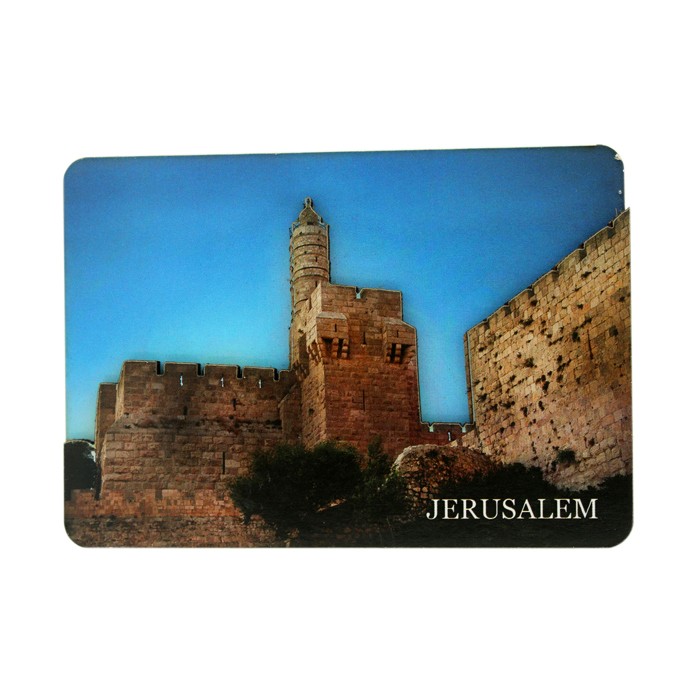 Old City Jerusalem Wooden Magnet 