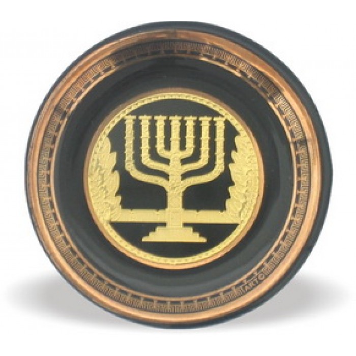 5.7 cm ceramic magnet with menorah