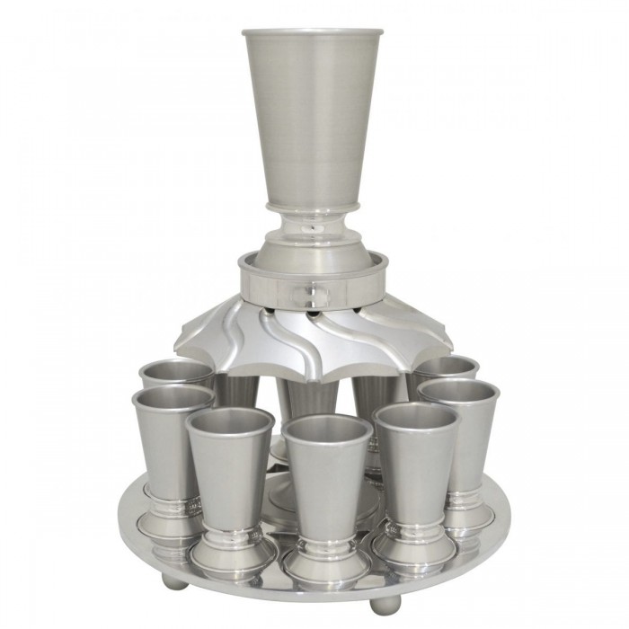 Kiddush Fountain with 10 Cups in Anodized Aluminum by Nadav Art