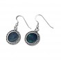 Sterling Silver Filigree Round Earrings with Eilat Stone Rafael Jewelry