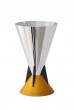 Kiddush Cup in Aluminum with Gold Base
