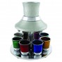 Wine Fountain in Aluminum with Eight Wine Cups Colorful