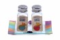 Glass Salt and Pepper Shakers for Shabbat with Pomegranate Design