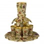Ivory Acrylic Wine Set with Gold Accents and Seven Species