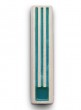 Turquoise Colored Mezuzah from White Concrete with Hebrew Shin by ceMMent