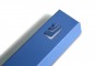 Blue Metal Mezuzah with Hebrew Shin by ceMMent