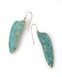 Adina Plastelina Hook Earrings with Single Turquoise Colored Dragonfly Wing