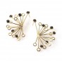 Adina Plastelina Burst Stud Earrings with Black Gemstones