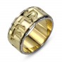 Rotating Two-tone Ani L’Dodi Ring in 14K White and Yellow Gold
