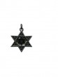 Silver Star of David Pendant with Blue Star of David, Clear Bead and ‘IDF’