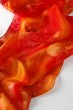 Fiery Red & Orange Silk Scarf by Galilee Silks