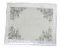 Tablecloth in White with Shabbat & Flowers