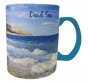 White Ceramic Mug with Dead Sea Illustration