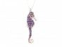 Seahorse Necklace with Purple Patterns- Adina Plastelina