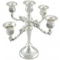 Silver-Plated Candelabras with Flowers